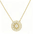 Newshe Solid 925 Sterling Silver Moissanite Sunburst Pendant Necklace 14K Gold Plated Dainty Chain for Women Jewelry Gift