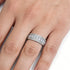 Newshe Solid 925 Sterling Silver GRA Certified Moissanite Rings Half Eternity Brilliant Round Imitation Diamond Fine Jewelry