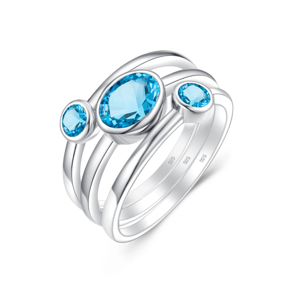 Real Silver 925 Ring For Women Mystic Rainbow Topaz Gemstone Ring Creative Statement Fashion Jewelry Wholesale Christmas Gifts