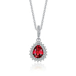 925 Sterling Silver Necklace For Women Round Pendent Sparkling Pave CZ Necklace Fashion Anniversary Birthday Jewelry Gifts