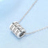 925 Sterling Silver Necklace For Women Round Pendent Sparkling Pave CZ Necklace Fashion Anniversary Birthday Jewelry Gifts N755