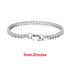 Rinntin 925 Sterling Silver Tennis Bracelets For Women Luxury 2mm 3mm 4mm Cubic Zirconia Shiny Tennis Bracelets Jewelry SB91
