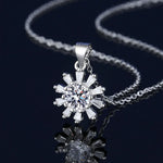 925 Sterling Silver Necklace For Women Round Pendent Sparkling Pave CZ Necklace Fashion Anniversary Birthday Jewelry Gifts