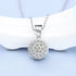 New Fashion 925 Sterling Silver Jewelry Round Zircon Pendants Necklaces Women Fine Semi Rhinestone Circle Clavicle Chain Choker