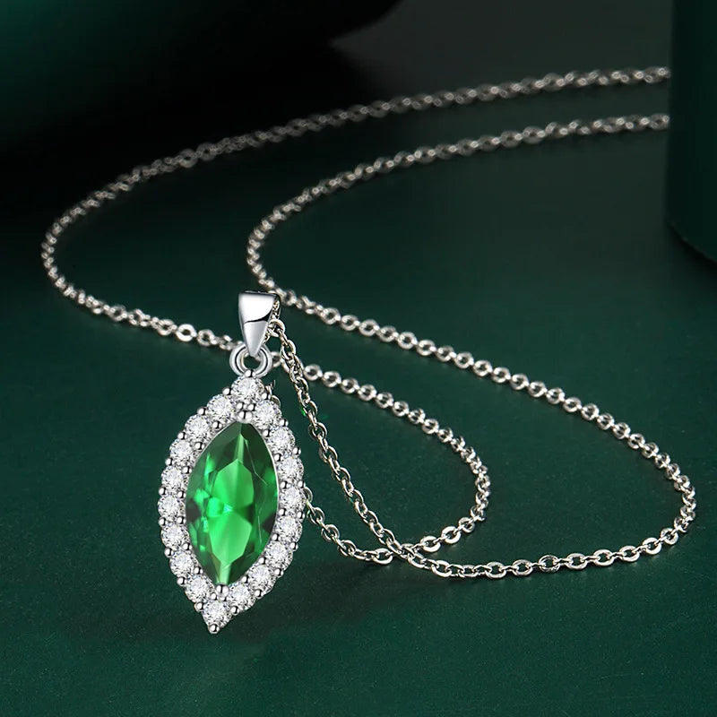 New 925 Sterling Silver Jewelry Elegant Feather Zircon Pendants Necklaces Women Fashion Exquisite Symbol CZ Wild Clavicle Chain