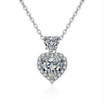 New Fashion 925 Sterling Silver Jewelry Round Zircon Pendants Necklaces Women Fine Semi Rhinestone Circle Clavicle Chain Choker