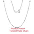 Rinntin Vintage 925 Sterling Silver Link Necklace Fashion Women Men Dainty Neck Chain Hip Hop Rhodium Neck Jewelry Gift SC21