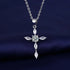 New Fashion 925 Sterling Silver Jewelry Round Zircon Pendants Necklaces Women Fine Semi Rhinestone Circle Clavicle Chain Choker