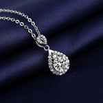 925 Sterling Silver Necklace For Women Round Pendent Sparkling Pave CZ Necklace Fashion Anniversary Birthday Jewelry Gifts N755
