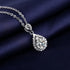 925 Sterling Silver Necklace For Women Round Pendent Sparkling Pave CZ Necklace Fashion Anniversary Birthday Jewelry Gifts N755