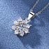 925 Sterling Silver Necklace For Women Round Pendent Sparkling Pave CZ Necklace Fashion Anniversary Birthday Jewelry Gifts