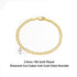 Rinntin 18K Gold Over 925 Sterling Silver 3mm Italian Cuban Chain Bracelet for Women Men Trendy Silver Bracelet Jewelry SB123