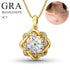 3ct Moissanite Necklace Pendant For Women Knot of Love with GRA Certificate 925 Sterling Silver Necklace Wedding Jewelry Trendy