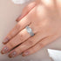 Newshe 3 Pieces Wedding Engagement Rings Set for Women 925 Sterling Silver Jewelry Art Deco Bands Oval AAAAA Cubic Zircon Ring