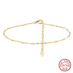 Rinntin 925 Sterling Silver Fish Lips Chain Anklet for Women Fashion Foot Bracelet Summer Sexy Silver Ankle Straps Jewelry SA33