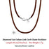 Rinntin Genuine Italian 2mm Brown Leather Cord Chain Necklace for Women Men with 925 Sterling Silver Clasp Trendy Jewelry SC62