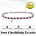 Rinntin Genuine 925 Sterling Silver Tennis Chain Bracelet Handmade High-end Luxury Hand Chain for Men Women Jewelry Gift SB128