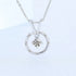 925 Sterling Silver Necklace For Women Round Pendent Sparkling Pave CZ Necklace Fashion Anniversary Birthday Jewelry Gifts N755
