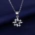 925 Sterling Silver Necklace For Women Round Pendent Sparkling Pave CZ Necklace Fashion Anniversary Birthday Jewelry Gifts