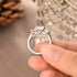 Newshe Three-Stone Princess Cut AAAAA CZ 925 Sterling Silver Engagement Rings Set for Women Adjustable Wedding Ring Enhancer