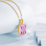 SILVERCHAKRA 585 14k Gold Color Necklaces Black Onyx Gemstones Pendant Necklace For Women 925 Sterling Silver Fine Jewelry