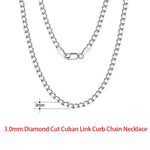 Rinntin 925 Sterling Silver Italian 2.6/3.7/5.0mm Flat Mariner Chain Necklace for Women Men Fashion Neck Chain Jewelry SC78