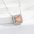 8*8mm 2CT Trendy Fashion s925 Silver Color D Green Moissanite Classic Angle Wing Neckalce Charms Women Party Jewelry Gift
