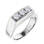 Thick 925 Sterling Silver Original Ring Moissanite Diamond Rings For Men Certified 18K Gold Plated Luxury Wedding Jewelry Gifts