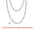 Rinntin 925 Sterling Silver Italian 2.6/3.7/5.0mm Flat Mariner Chain Necklace for Women Men Fashion Neck Chain Jewelry SC78