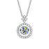 BIJOX STORY 1 CT Moissanite Pendant For Women Simulated Diamond Necklace S925 Sterling Silver Jewelry Girl Valentine's Day Gift