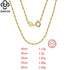 Rinntin Rose Gold 925 Sterling Silver 1.5mm Twisted Singapore Rope Chain Diamond-cut Thin Basic Necklace for Women Jewelry SC02
