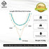 Rinntin 925 Sterling Silver Boho Layered Choker Necklace with Natural Turquoise for Women Summer Sexy Jewelry Accessorry BQN33