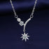 925 Sterling Silver Necklace For Women Round Pendent Sparkling Pave CZ Necklace Fashion Anniversary Birthday Jewelry Gifts N755