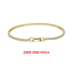 Rinntin 925 Sterling Silver Tennis Bracelets For Women Luxury 2mm 3mm 4mm Cubic Zirconia Shiny Tennis Bracelets Jewelry SB91