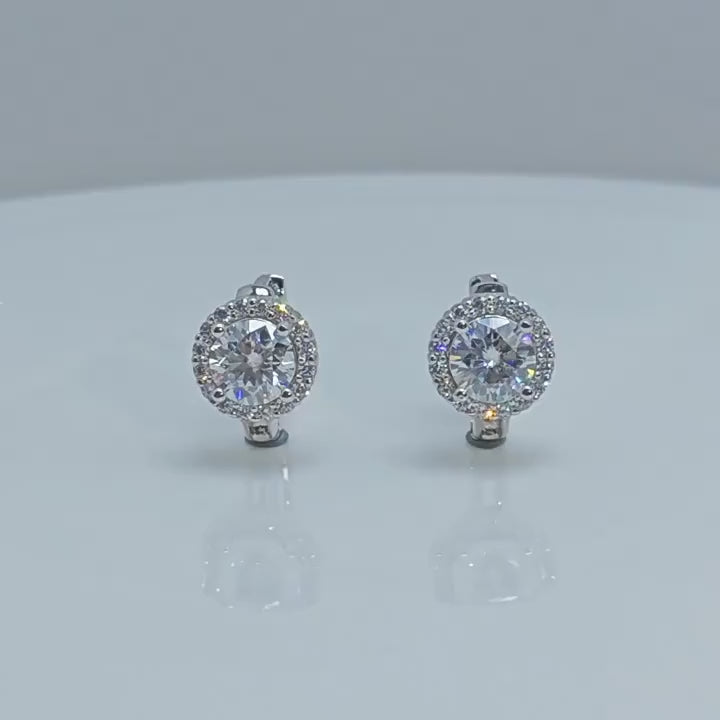 Vixonna Women's Moissanite Stud Earrings 925 Silver D Color VVS1