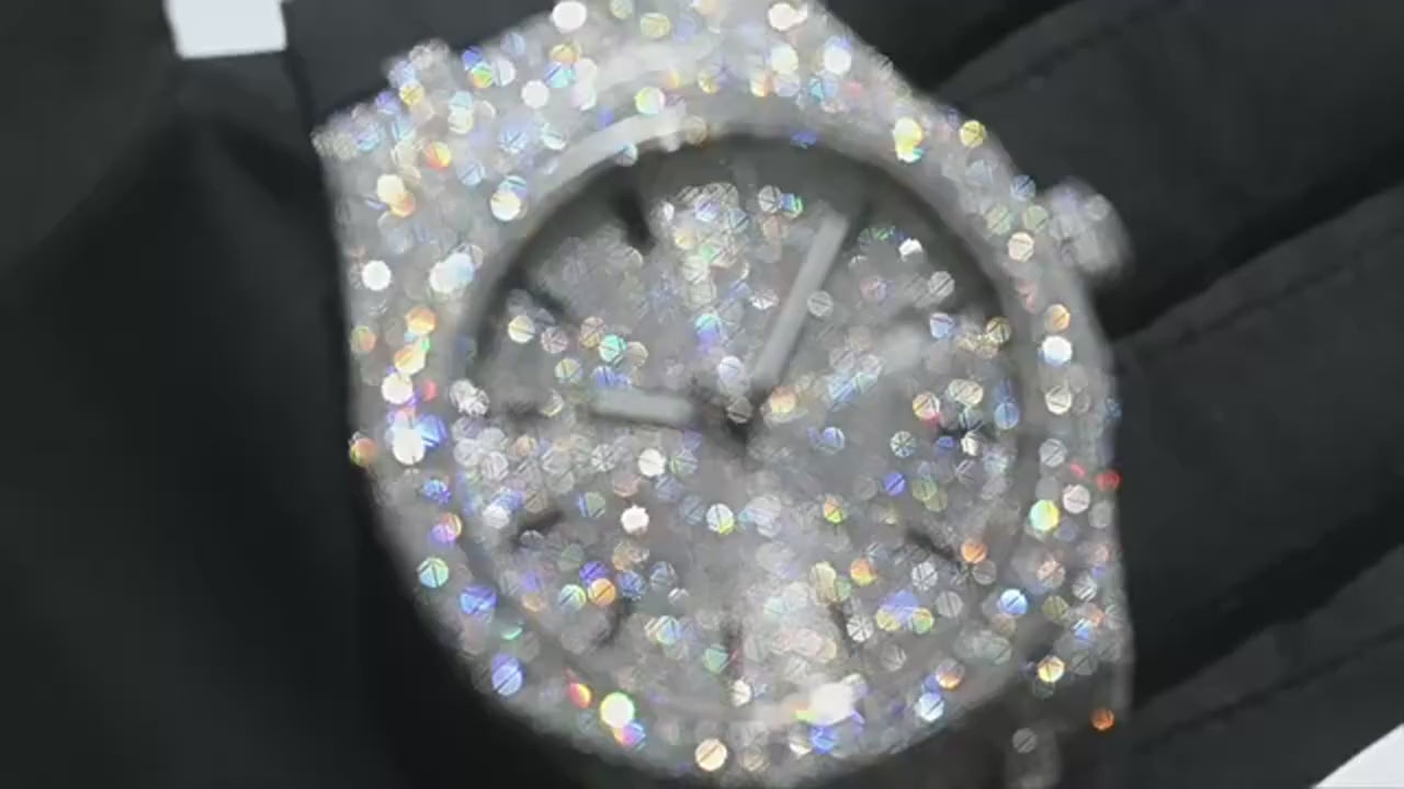 Vixonna Men's Moissanite Automatic Watch 9015 Movement VVS