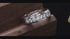Vixonna Men's Moissanite Half Eternity Wedding Band Ring 925 Silver