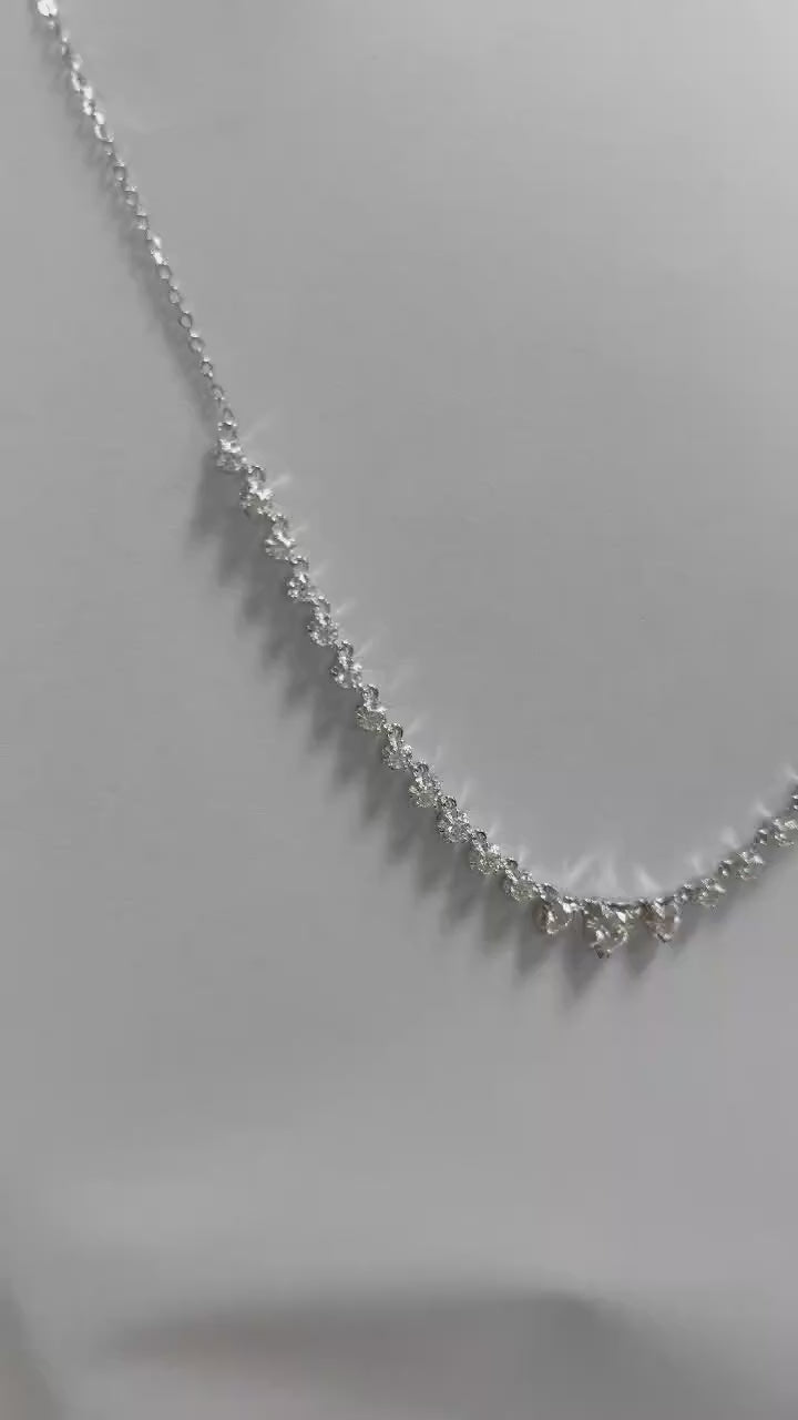 Vixonna Women's Pear Cut Moissanite Pendant Necklace 925 Silver D Color VVS1