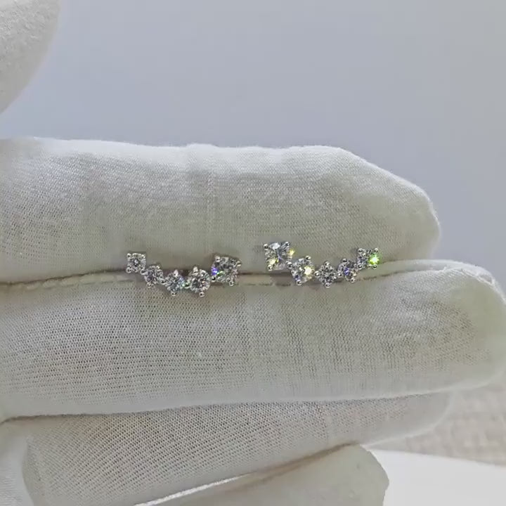 Vixonna Women's Moissanite Stud Earrings 1.16cttw 925 Silver D Color VVS1