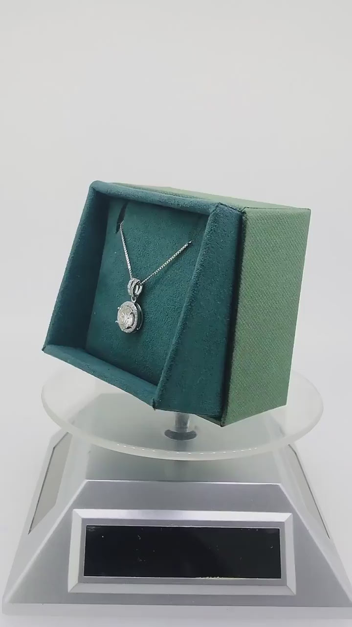 Vixonna Women's Moissanite Pendant Necklace 925 Silver Flower