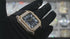 Vixonna Men's Moissanite Automatic Watch Square Leather D Color VVS