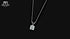 Vixonna Women's Asscher Moissanite Necklace Earrings Jewelry Set 925 Silver
