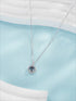 Vixonna Women's Round Moissanite Pendant Necklace 1ct 925 Silver