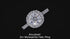Vixonna Women's Halo Moissanite Engagement Ring 2ct 925 Silver D Color