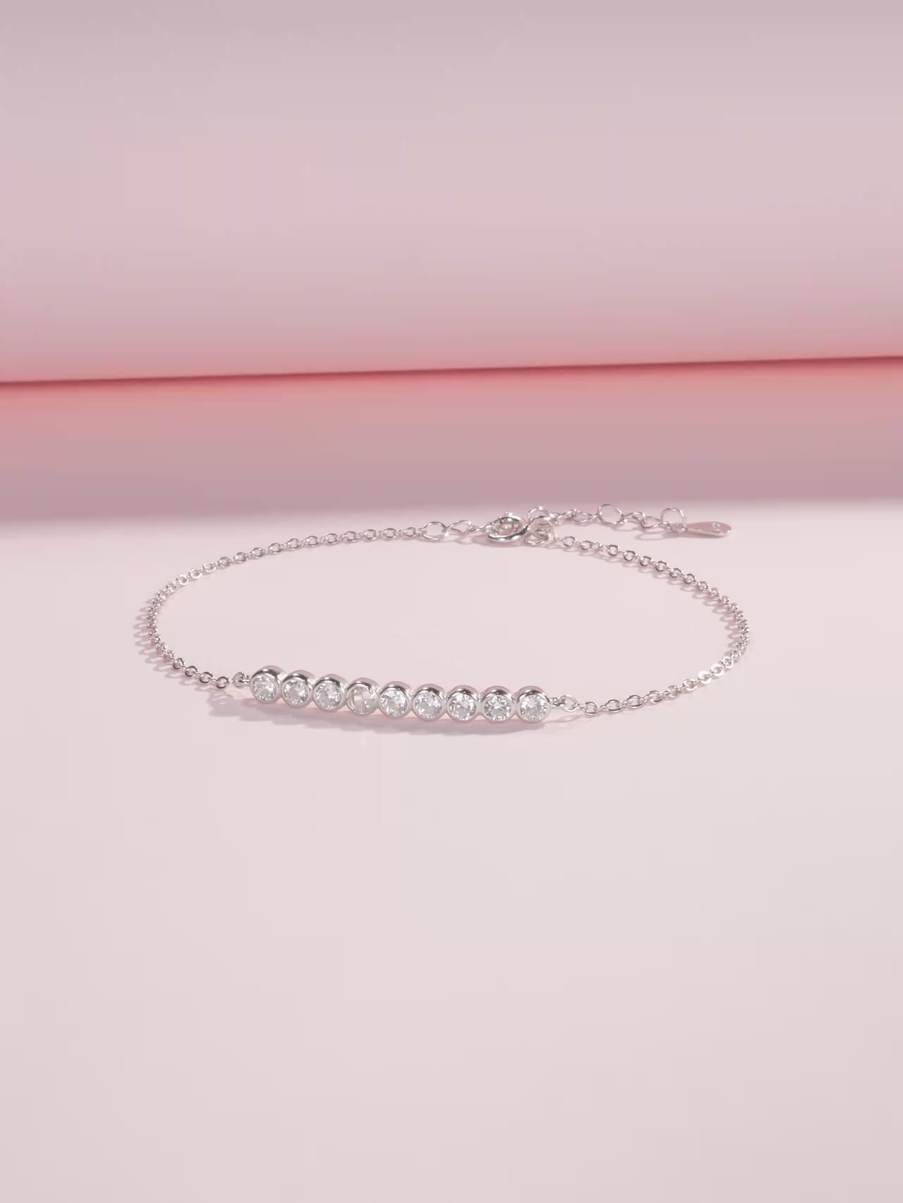 Vixonna Women's Moissanite Chain Link Bracelet 925 Silver D Color VVS1