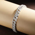 Vixonna 0.31in Cuban Link Tennis Bracelet 925 Silver 18k Plated Zircon