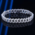 Vixonna 0.31in Cuban Link Tennis Bracelet 925 Silver 18k Plated Zircon