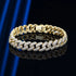 Vixonna 0.31in Cuban Link Tennis Bracelet 925 Silver 18k Plated Zircon