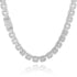 Vixonna 12mm Square Cluster Moissanite Tennis Chain