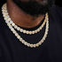 Vixonna 12mm Square Cluster Moissanite Tennis Chain